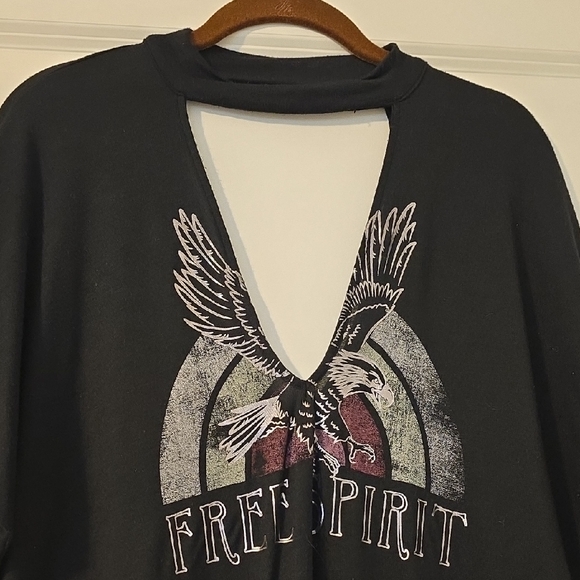 Express Black Graphic Tee with Eagle Design. Size XS - Picture 2 of 15
